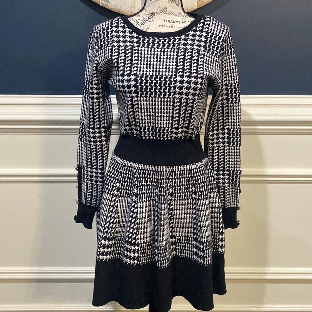 Houndstooth Sweater dress